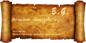 Brucker Gusztáv névjegykártya
