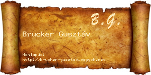 Brucker Gusztáv névjegykártya