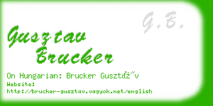 gusztav brucker business card